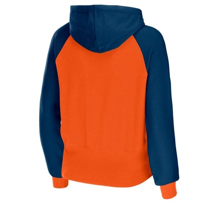 Shop Wear By Erin Andrews Orange Chicago Bears Colorblock Lightweight Full-zip Hoodie
