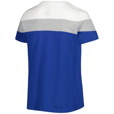 Shop Profile White/royal Los Angeles Dodgers Plus Size Colorblock T-shirt