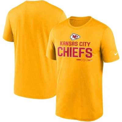 Shop Nike Gold Kansas City Chiefs Legend Community Performance T-shirt