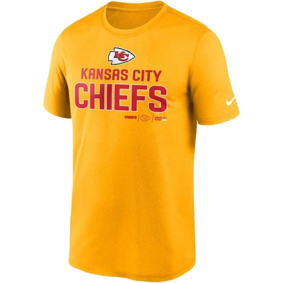 Shop Nike Gold Kansas City Chiefs Legend Community Performance T-shirt