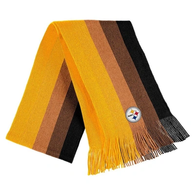 Shop Wear By Erin Andrews Gold Pittsburgh Steelers Ombre Pom Knit Hat And Scarf Set