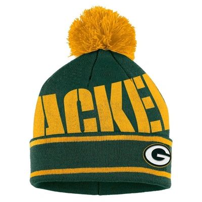 Shop Wear By Erin Andrews Green Green Bay Packers Double Jacquard Cuffed Knit Hat With Pom And Gloves Se