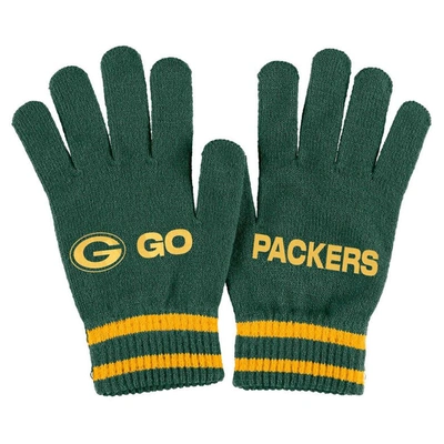 Shop Wear By Erin Andrews Green Green Bay Packers Double Jacquard Cuffed Knit Hat With Pom And Gloves Se