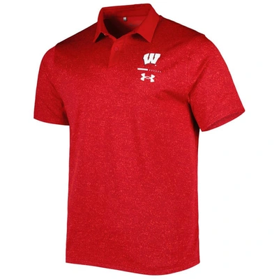 Shop Under Armour Red Wisconsin Badgers Static Performance Polo