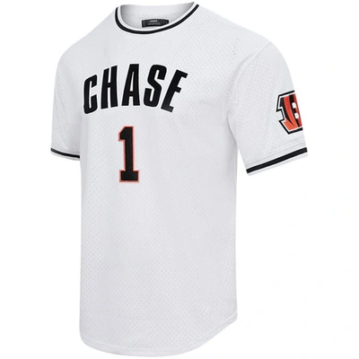 Pro Standard Men's  Ja'marr Chase White Cincinnati Bengals Mesh Player Name And Number Top In White