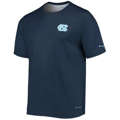 Shop Columbia Navy North Carolina Tar Heels Terminal Tackle Omni-shade T-shirt