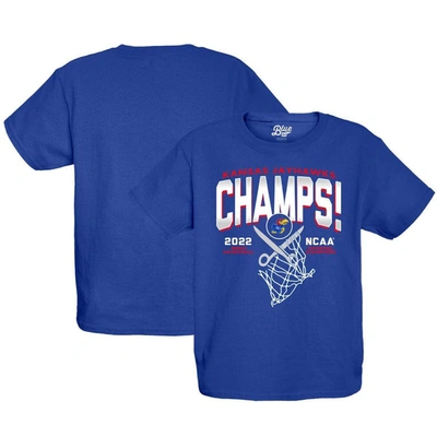 Shop Blue 84 Basketball National Champions Cut The Net T-shirt In Royal