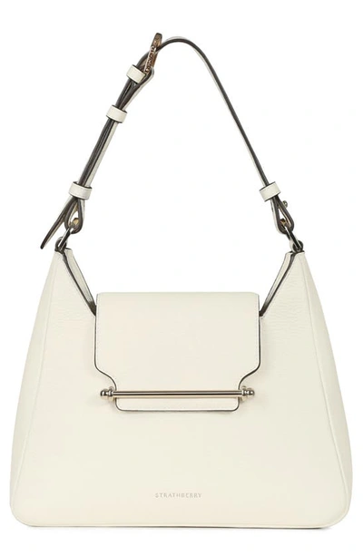 Strathberry Multrees Hobo Leather Shoulder Bag In Vanilla