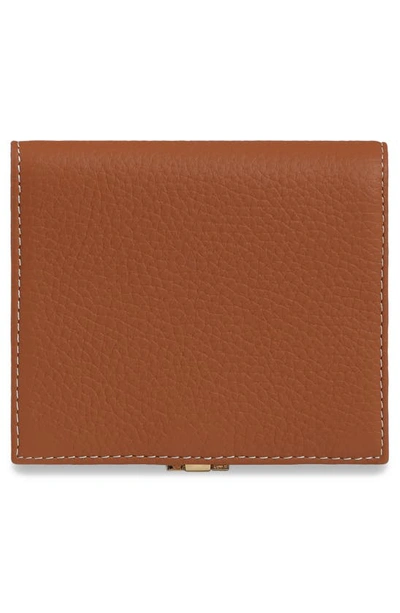 Shop Strathberry Crescent Leather Wallet In Tan