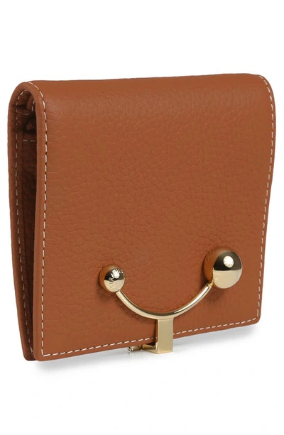 Shop Strathberry Crescent Leather Wallet In Tan