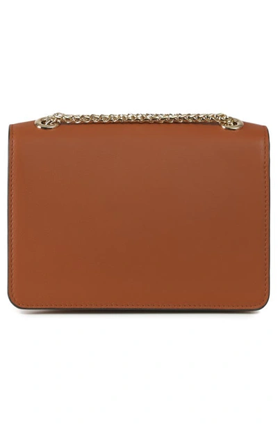 Shop Strathberry Mini East/west Leather Shoulder Bag In Chestnut