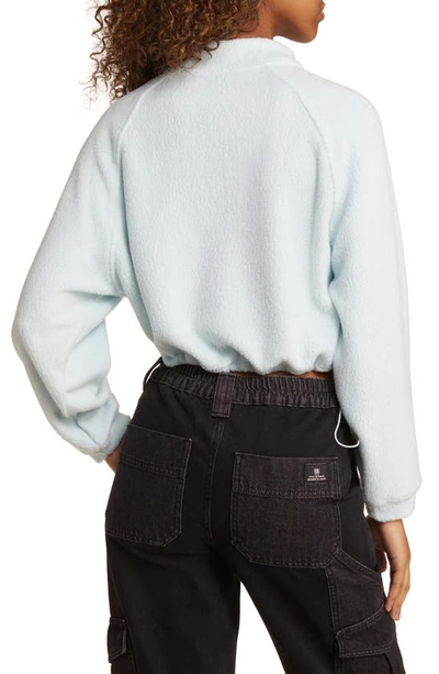 Shop Bp. Fleece Half Zip Pullover In Blue Wander