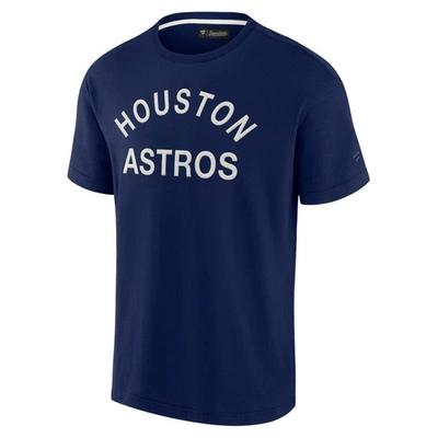 Shop Fanatics Signature Unisex  Navy Houston Astros Elements Super Soft Short Sleeve T-shirt