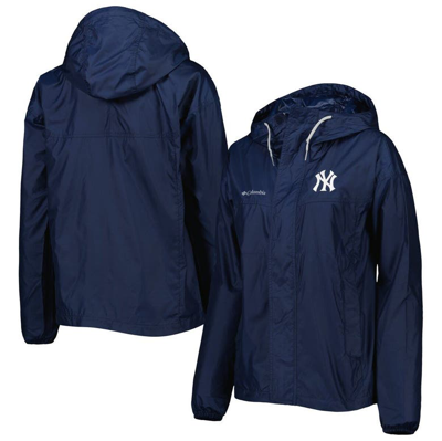 Shop Columbia Navy New York Yankees Flash Challenger Windbreaker Jacket