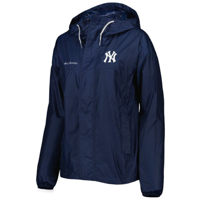 Shop Columbia Navy New York Yankees Flash Challenger Windbreaker Jacket