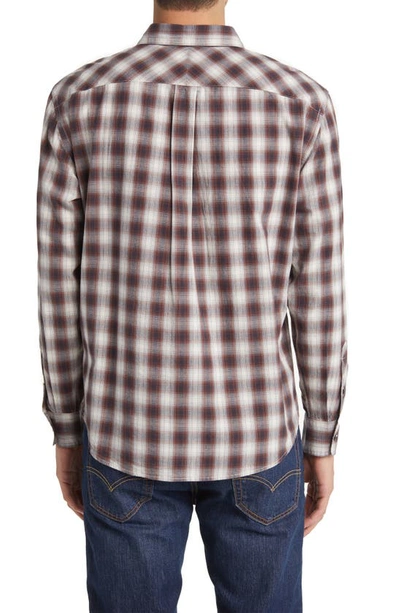 Shop Billy Reid Tuscumbia Shadow Plaid Regular Fit Cotton Button-up Shirt In Natural/ Brown Multi