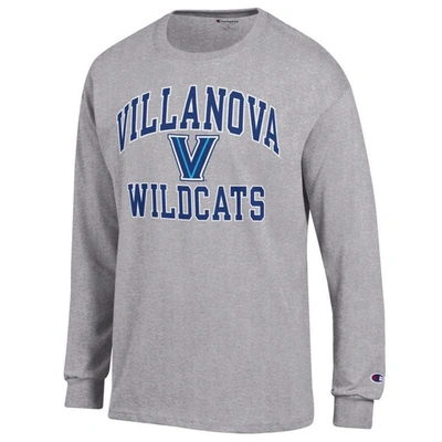 Shop Champion Heather Gray Villanova Wildcats High Motor Long Sleeve T-shirt