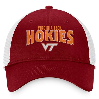 Shop Top Of The World Maroon/white Virginia Tech Hokies Breakout Trucker Snapback Hat