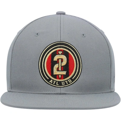 Shop Zephyr Gray Atlanta United Fc Logo Snapback Hat