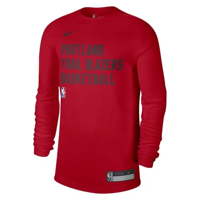 Shop Nike Unisex  Red Portland Trail Blazers 2023/24 Legend On-court Practice Long Sleeve T-shirt