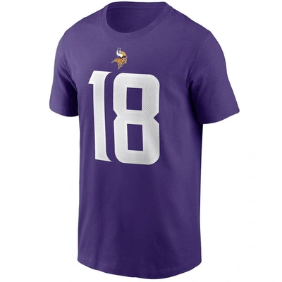 Shop Nike Justin Jefferson Purple Minnesota Vikings Player Name & Number T-shirt