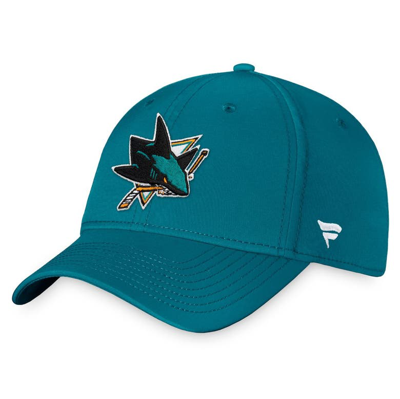 Shop Fanatics Branded Teal San Jose Sharks Core Primary Logo Flex Hat