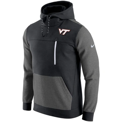 Shop Nike Black Virginia Tech Hokies Av-15 2.0 Slim Fit Pullover Hoodie