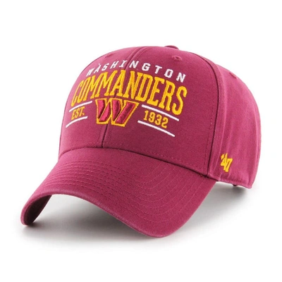Shop 47 ' Burgundy Washington Commanders Centerline Mvp Adjustable Hat