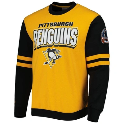 Shop Mitchell & Ness Gold/black Pittsburgh Penguins 1992 Stanley Cup Champions Pullover Sweatshirt