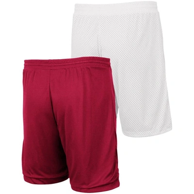 Shop Colosseum White/crimson Alabama Crimson Tide Wiggum Reversible Shorts
