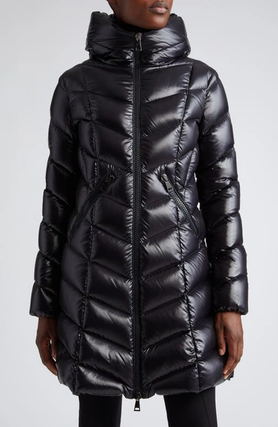 Shop Moncler Marus Hooded Down Puffer Jacket In Black