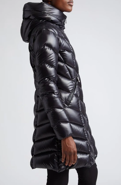 Shop Moncler Marus Hooded Down Puffer Jacket In Black