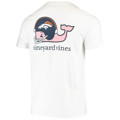 Shop Vineyard Vines White Denver Broncos Team Whale Helmet T-shirt