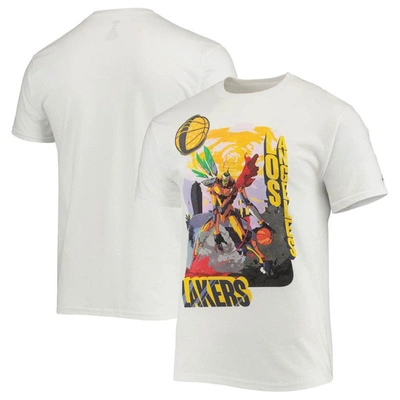Shop Nba X Mcflyy White Los Angeles Lakers Identify Artist Series T-shirt