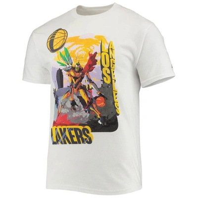 Shop Nba X Mcflyy White Los Angeles Lakers Identify Artist Series T-shirt