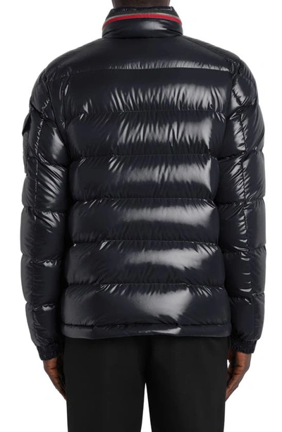 Moncler Bourne Quilted Recycled Polyester Puffer Jacket In Blue