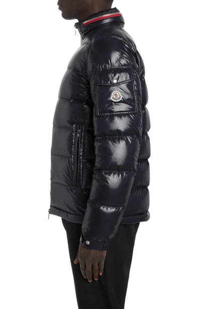 Moncler Bourne Quilted Recycled Polyester Puffer Jacket In Blue