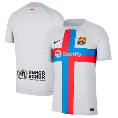 Shop Nike Gray Barcelona 2022/23 Third Vapor Match Authentic Blank Jersey