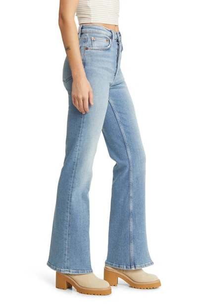 Shop Re/done '70s High Waist Ankle Bootcut Jeans In Blazed Indigo