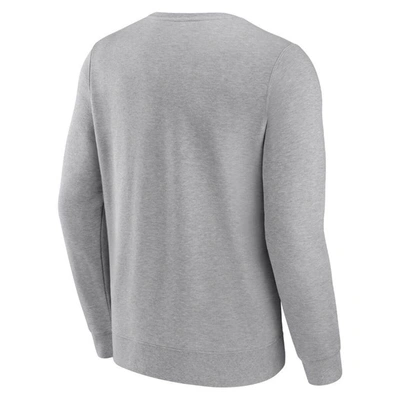 Shop Fanatics Branded Heathered Gray Brooklyn Nets True Classics Vint Pullover Sweatshirt In Heather Gray