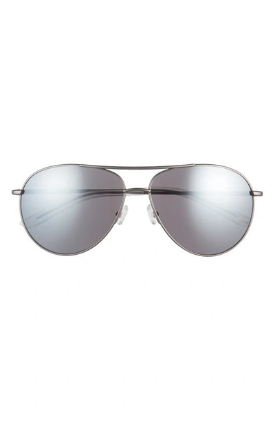 Shop Nike Chance 61mm Aviator Sunglasses In Gunmetal/ Silver