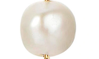 Ettika Dripping Freshwater Pearl Linear Drop Earrings In Gold
