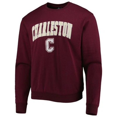 Shop Colosseum Maroon Charleston Cougars Arch Over Logo Pullover Sweatshirt