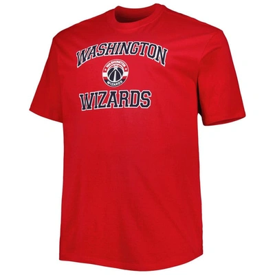 Shop Profile Red Washington Wizards Big & Tall Heart & Soul T-shirt