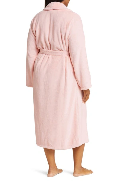 Shop Nordstrom Shawl Collar Plush Robe In Pink English