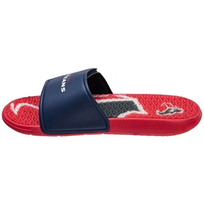 Shop Foco Houston Texans Wordmark Gel Slide Sandals In Navy