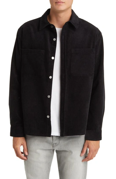 Shop Frame Cotton Corduroy Shirt Jacket In Noir