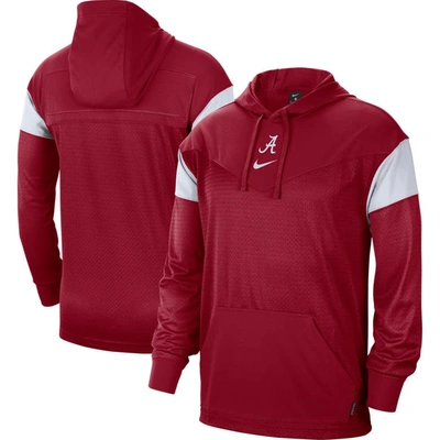 Shop Nike Crimson Alabama Crimson Tide Sideline Jersey Pullover Hoodie