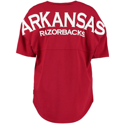 Shop Spirit Jersey Cardinal Arkansas Razorbacks  Oversized T-shirt