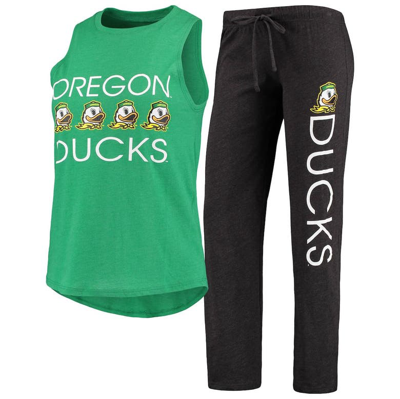Shop Concepts Sport Green/black Oregon Ducks Team Tank Top & Pants Sleep Set